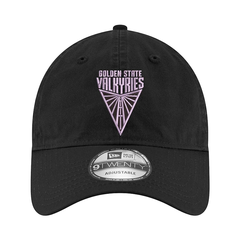 Casquette réglable unisexe New Era Eclipse Black Golden State Valkyries Logo 9TWENTY