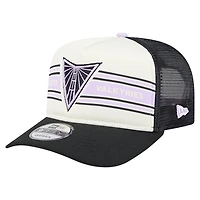 Casquette de camionneur ajustable unisexe New Era blanche/noir éclipse avec bannière en mousse Golden State Valkyries 9FIFTY A-Frame
