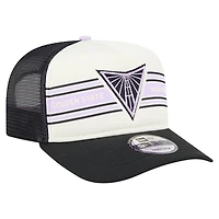 Casquette de camionneur ajustable unisexe New Era blanche/noir éclipse avec bannière en mousse Golden State Valkyries 9FIFTY A-Frame