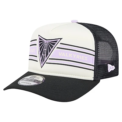 Unisex New Era  White/Eclipse Black Golden State Valkyries Banner Foam Front 9FIFTY A-Frame Adjustable Trucker Hat