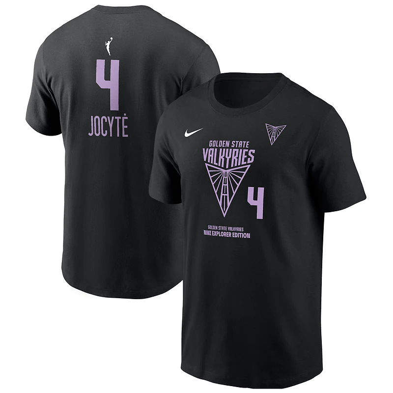 Unisex Nike Justė Jocytė Black Golden State Valkyries  Name & Number T-Shirt