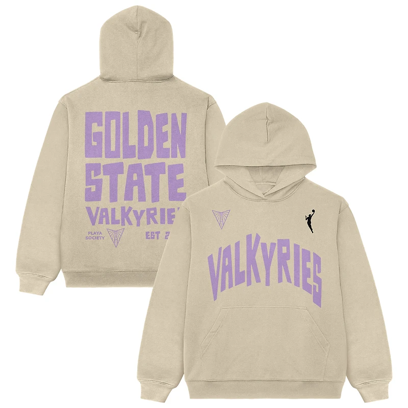 Unisex Playa Society  Oatmeal Golden State Valkyries Established Hoodie