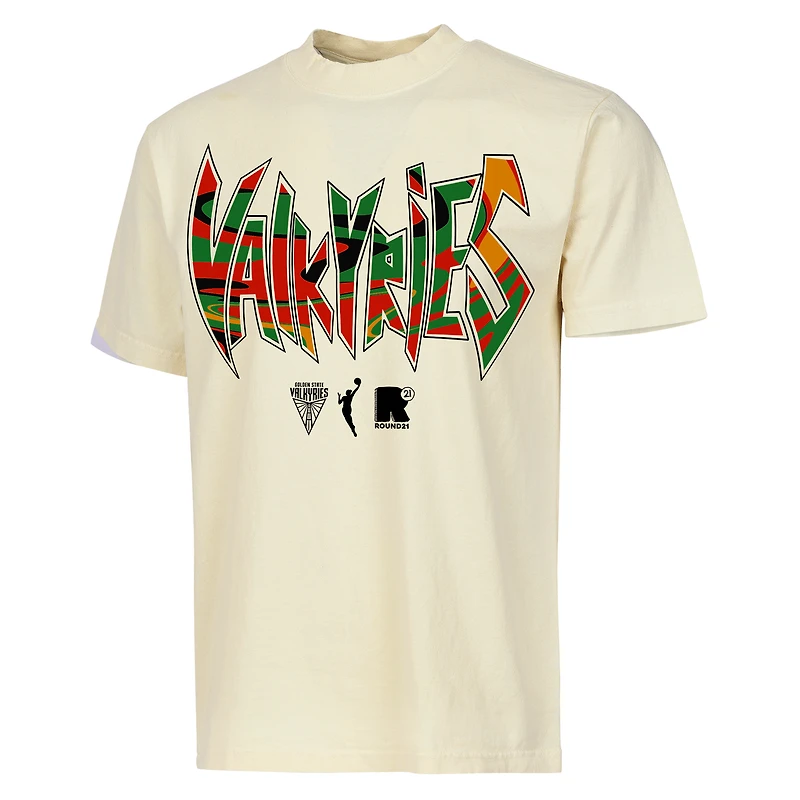 T-shirt unisexe rond 21 crème Golden State Valkyries Juneteenth