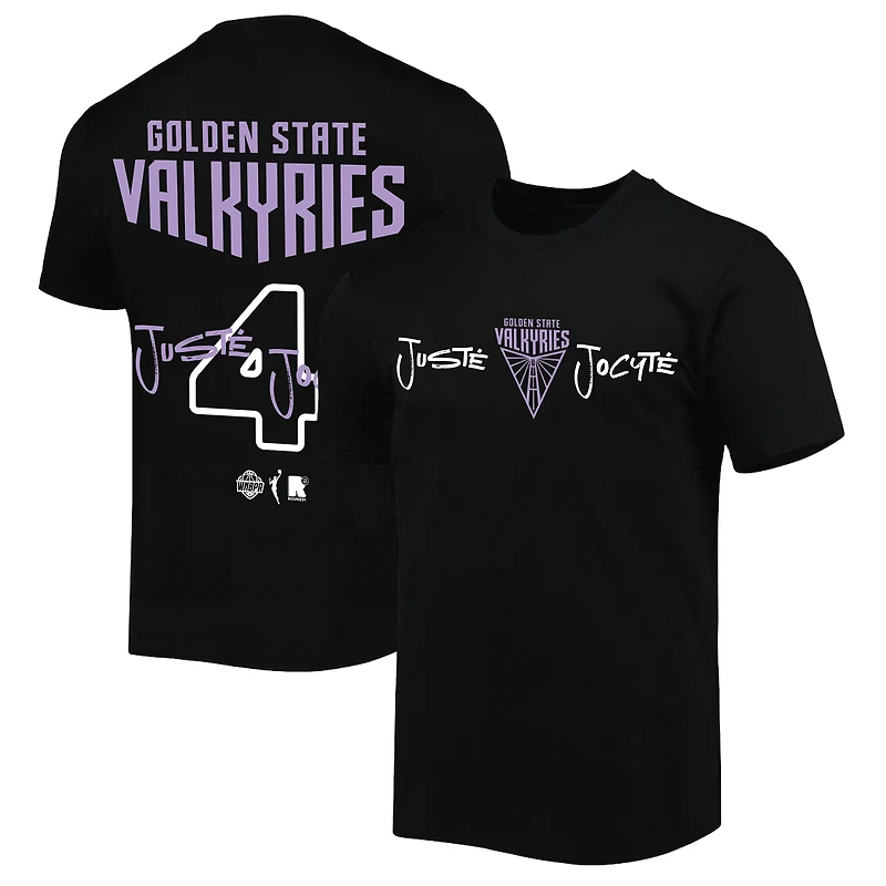 Unisex round21 Justė Jocytė Black Golden State Valkyries Name & Number T-Shirt