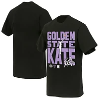 T-shirt unisexe round21 Kate Martin noir, signature du joueur des Golden State Valkyries Jump Shot