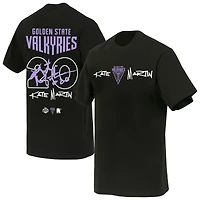 T-shirt unisexe round21 Kate Martin noir avec nom et numéro de lancement des Golden State Valkyries