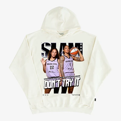 Unisex SLAM Gabby Williams & Veronica Burton Cream Golden State Valkyries Cover Hoodie