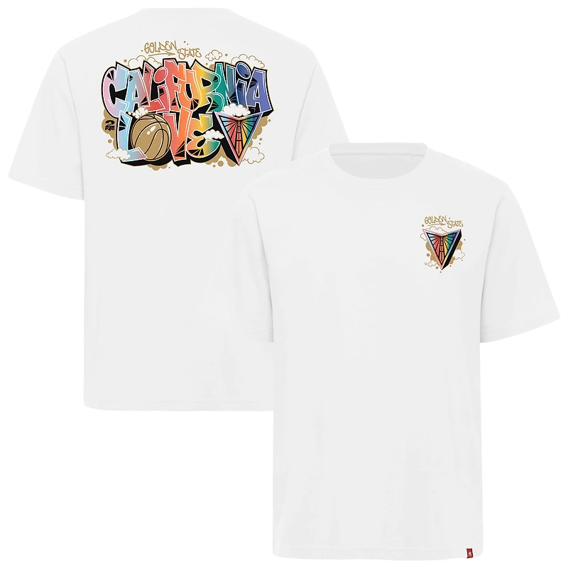 T-shirt unisexe Sportiqe x 2PAC California Love Blanc Golden State Valkyries Pride Duke