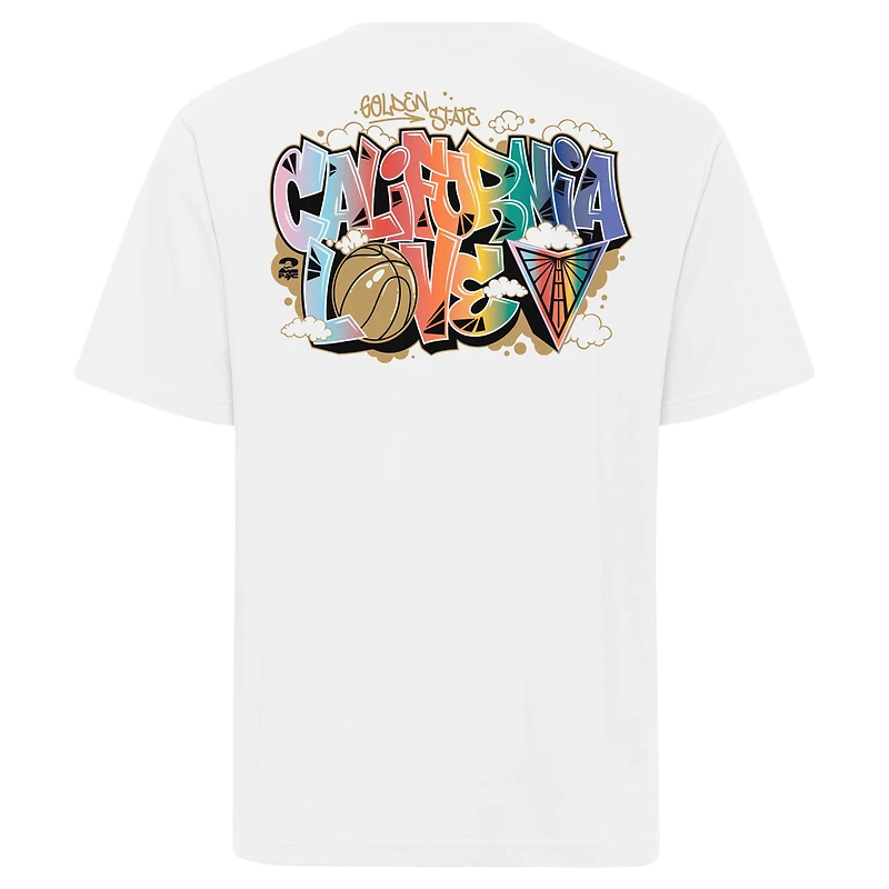 Unisex Sportiqe x 2PAC California Love White Golden State Valkyries Pride Duke T-Shirt