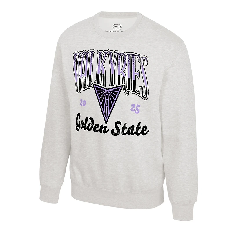 Unisex Stadium Essentials Oatmeal Golden State Valkyries Sky High Fleece Crew Neck Sweatshirt