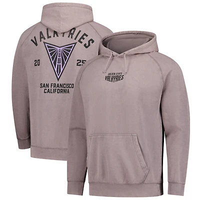 Sweat à capuche vintage surdimensionné manches raglan violet unisexe Stadium Essentials Golden State Valkyries Get Back