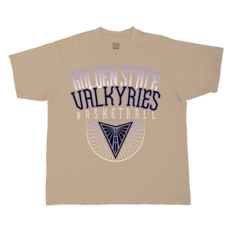 Unisex Stadium Essentials Sand Golden State Valkyries Rays Up Urban Premium Relaxed Fit T-Shirt
