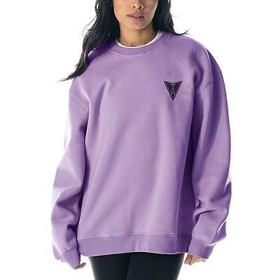 Sweat-shirt unisexe The Wild Collective Violet Golden State Valkyries Dye Fleece Pullover Crew