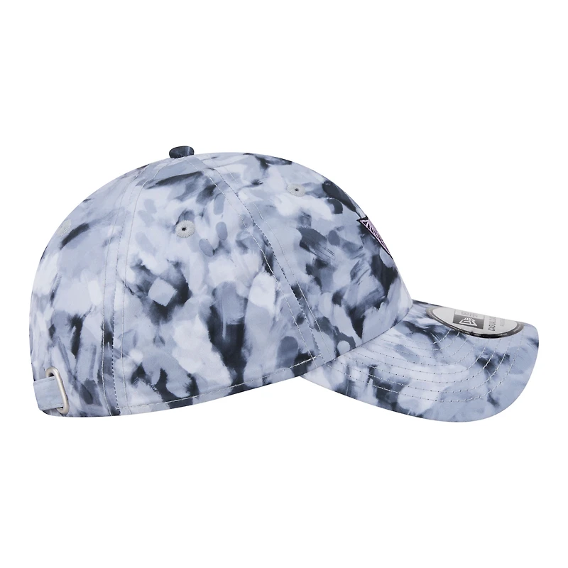 Casquette New Era Eclipse noire pour femme, imprimé floral Golden State Valkyries, style classique décontracté et ajustable