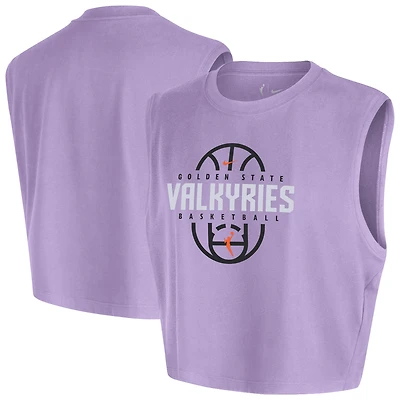 Women's Nike Violet Golden State Valkyries 2026 Authentic On-Court Sleeveless Cropped T-Shirt