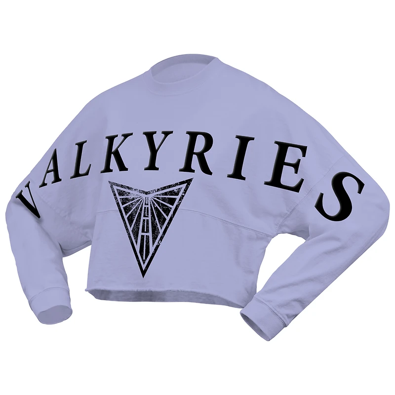 T-shirt court à manches longues et imprimé géant Golden State Valkyries pour femme, violet, Spirit Jersey
