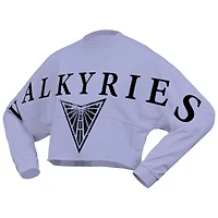 T-shirt court à manches longues et imprimé géant Golden State Valkyries pour femme, violet, Spirit Jersey