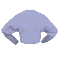 Women's Spirit Jersey Violet Golden State Valkyries Jumbo Print Oversized Cropped Long-Sleeve T-Shirt