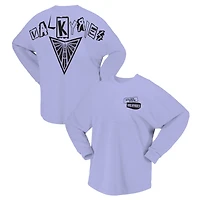 T-shirt oversize à manches longues pour femme, motif Spirit Jersey violet, avec patchs Golden State Valkyries