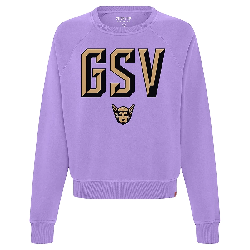 Women's Sportiqe Violet Golden State Valkyries Ashlyn Raglan Crewneck Sweatshirt