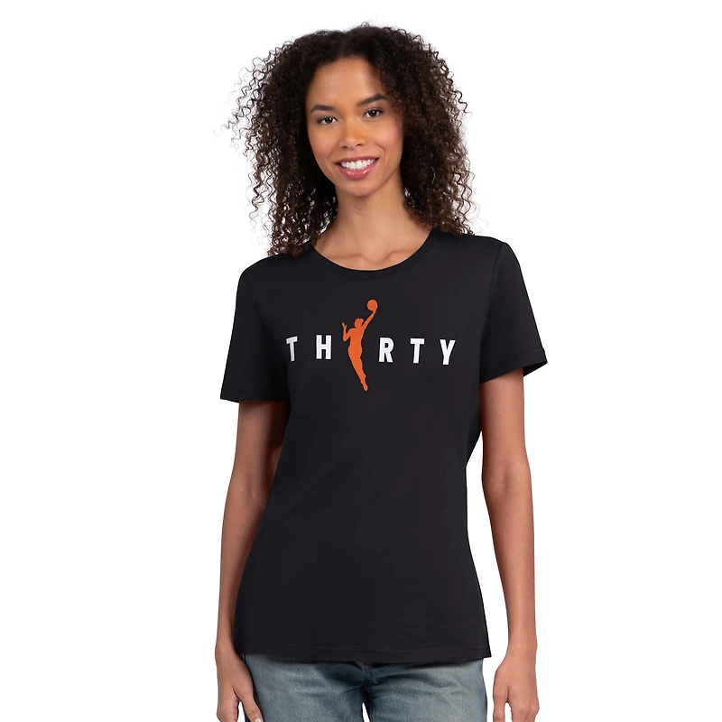 Women's Starter  Black Golden State Valkyries WNBA 30th Anniversary Scoop Neck T-Shirt