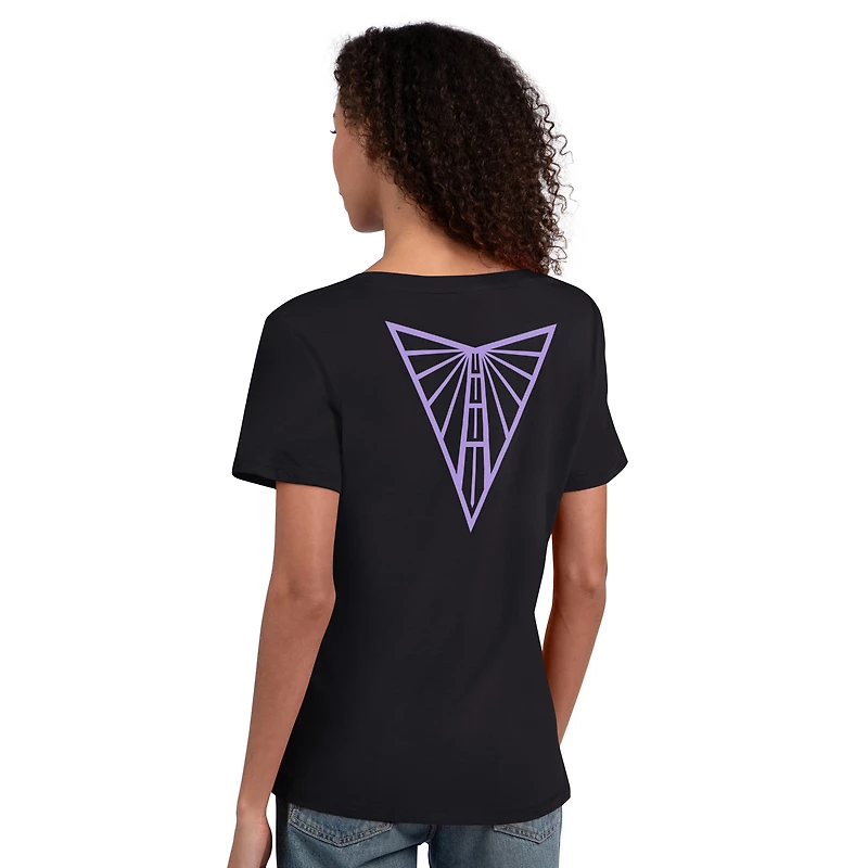 Women's Starter  Black Golden State Valkyries WNBA 30th Anniversary Scoop Neck T-Shirt