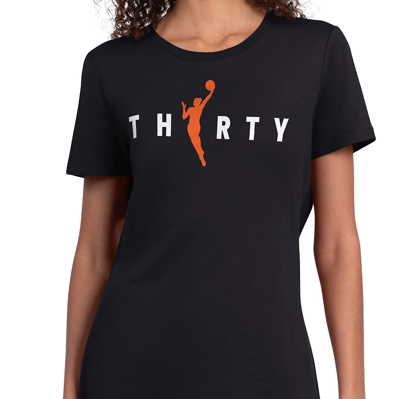 Women's Starter  Black Golden State Valkyries WNBA 30th Anniversary Scoop Neck T-Shirt