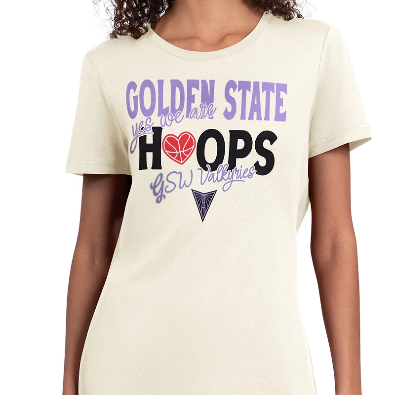 Women's Starter Oatmeal Golden State Valkyries Endzone T-Shirt
