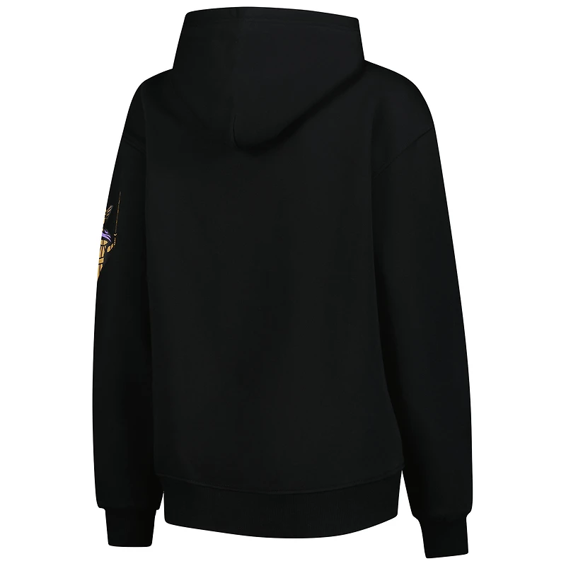 Sweat à capuche en polaire noir The Wild Collective pour femme avec logo Golden State Valkyries