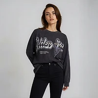 Women's The Wild Collective Black Golden State Valkyries Oversized Long-Sleeve T-Shirt