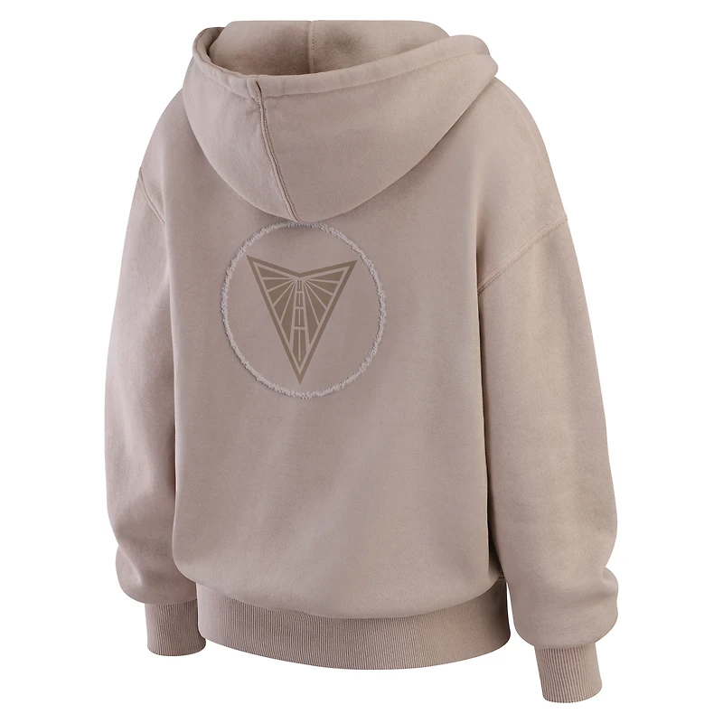Women's WEAR by Erin Andrews  Tan Golden State Valkyries Washed Pullover Crewdie