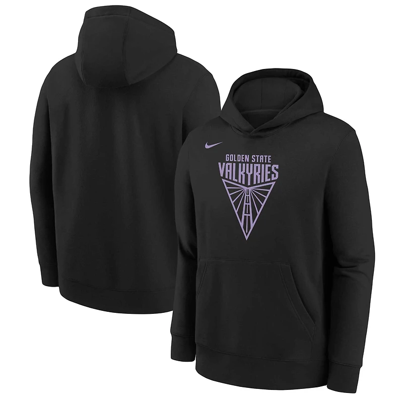 Youth Nike Black Golden State Valkyries Primary Logo Pullover Hoodie