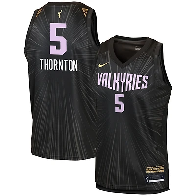 Maillot Nike Kayla Thornton anthracite Golden State Valkyries Victory pour enfant - Édition Rebelle