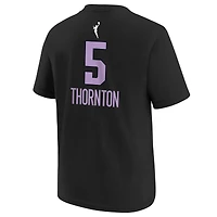 Youth Nike Kayla Thornton Black Golden State Valkyries Explorer Edition Player Name & Number T-Shirt