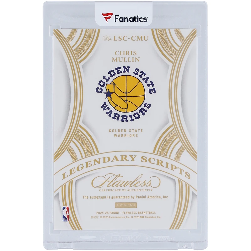 Chris Mullin Golden State Warriors Autographed 2024-25 Panini Flawless Legendary Scripts #LSC-CMU #25/25 Card