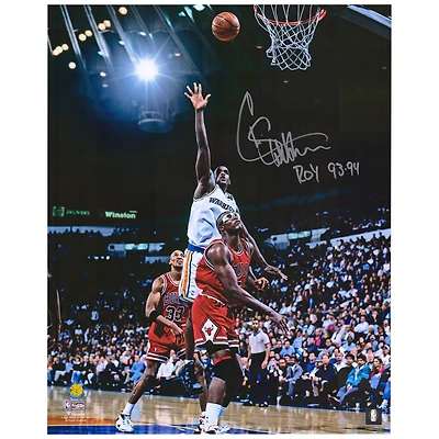 Chris Webber Golden State Warriors Autographed 16" x 20" Hook Shot Photograph with "93-94 NBA ROY" Inscription