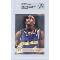 Carte de recrue authentifiée par Beckett Fanatics Witnessed, signée par Chris Webber, Golden State Warriors, saison 1993-94, Skybox NBA Hoops n° 341