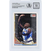 Chris Webber Golden State Warriors Autographed 1993-94 Topps #224 Beckett Fanatics Witnessed Authenticated Rookie Card