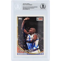 Carte de recrue autographiée de Chris Webber (Golden State Warriors) Topps 1993-94 n° 224, authentifiée par Beckett Fanatics Witnessed