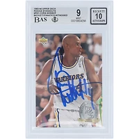 Carte de recrue autographiée de Chris Webber (Golden State Warriors) 1993-94 Upper Deck Rookie Standouts #RS1, authentifiée Beckett Fanatics Witnessed (9/10).