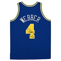 Chris Webber Golden State Warriors Autographed Royal 1993-94 Mitchell & Ness Swingman Jersey with "92-93 ROY" Inscription