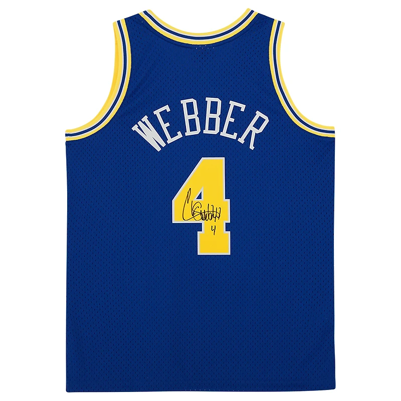 Chris Webber Golden State Warriors Autographed Royal 1993-94 Mitchell & Ness Swingman Jersey
