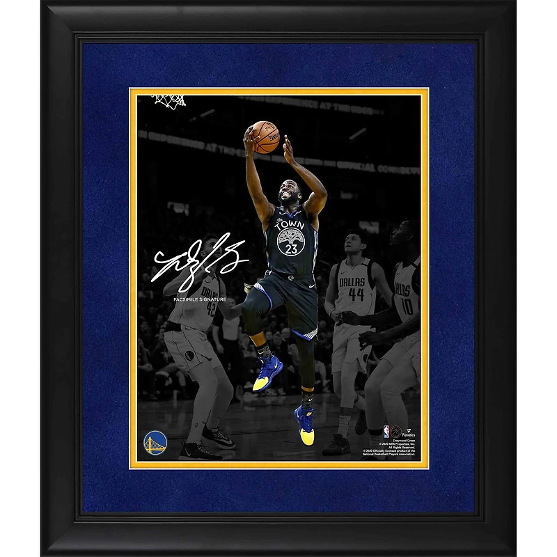 Photographie encadrée de 11"x 14" de Draymond Green, Golden State Warriors - Signature en fac-similé