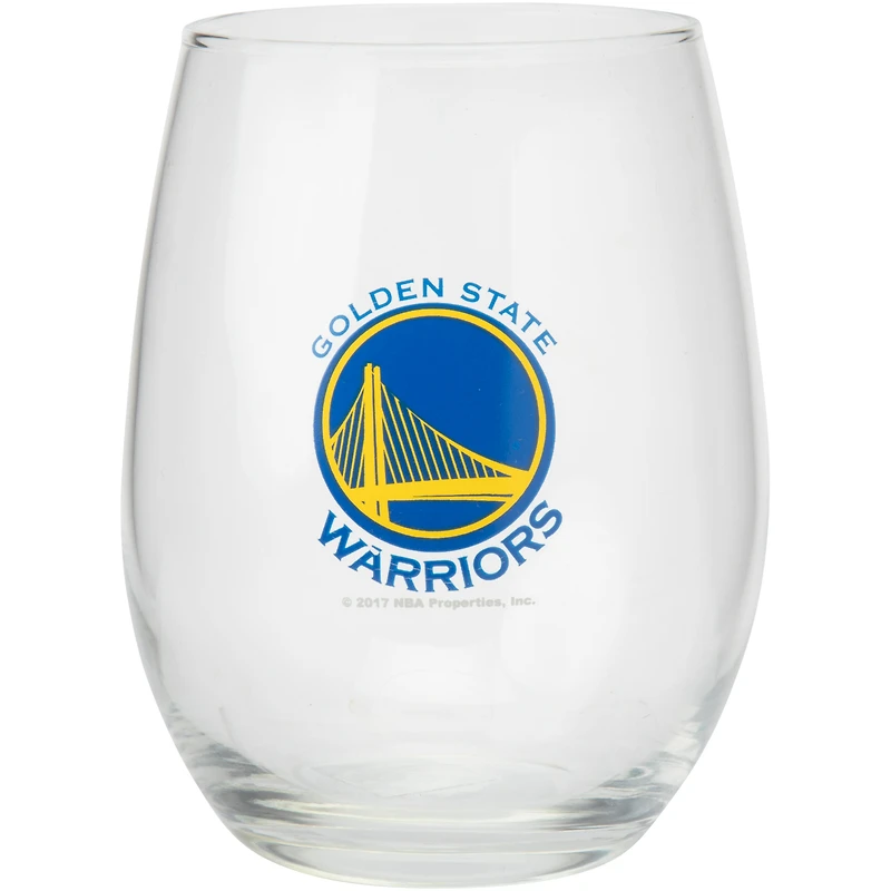 Golden State Warriors 15 oz. Verre à vin sans pied