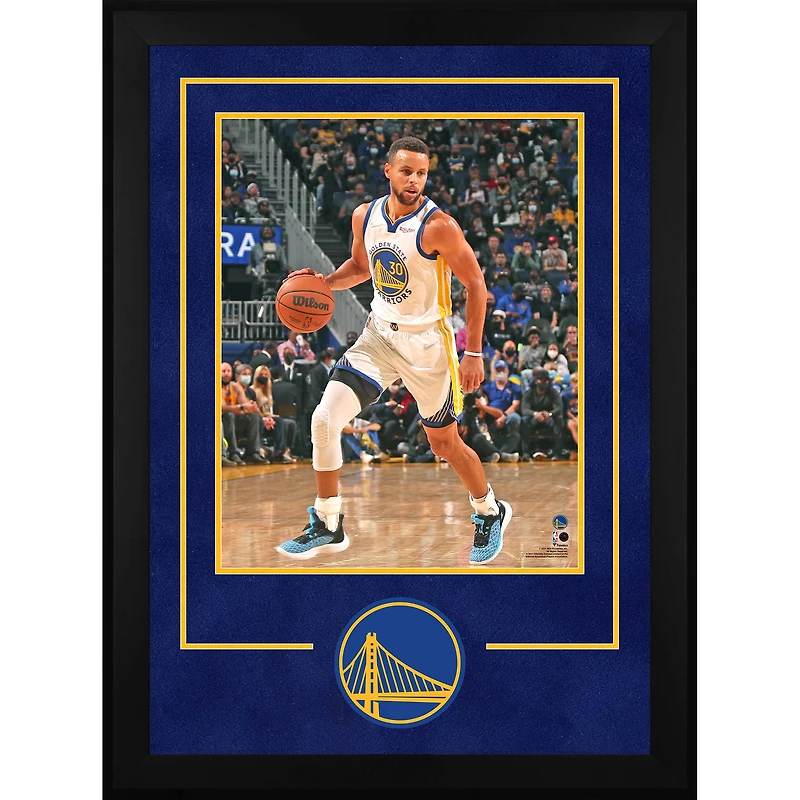 Cadre vertical de luxe Golden State Warriors 16" x 20" avec logo de l'équipe