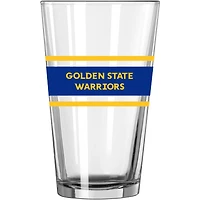 Verre à bière rayé Golden State Warriors de 16 oz