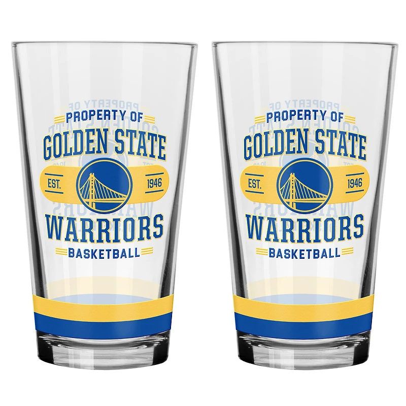 Ensemble de 2 verres à mélanger Golden State Warriors