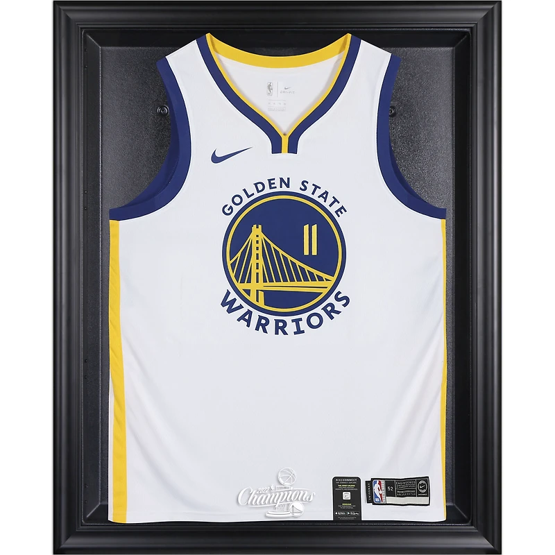 Maillot encadré noir avec logo des Golden State Warriors, champions NBA 2022