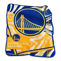 Golden State Warriors Couverture tourbillonnante Raschel 127 x 152,4 cm