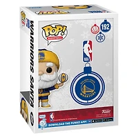 Figurine en vinyle exclusive Fanatics 2024 du Père Noël des Golden State Warriors Funko Pop!